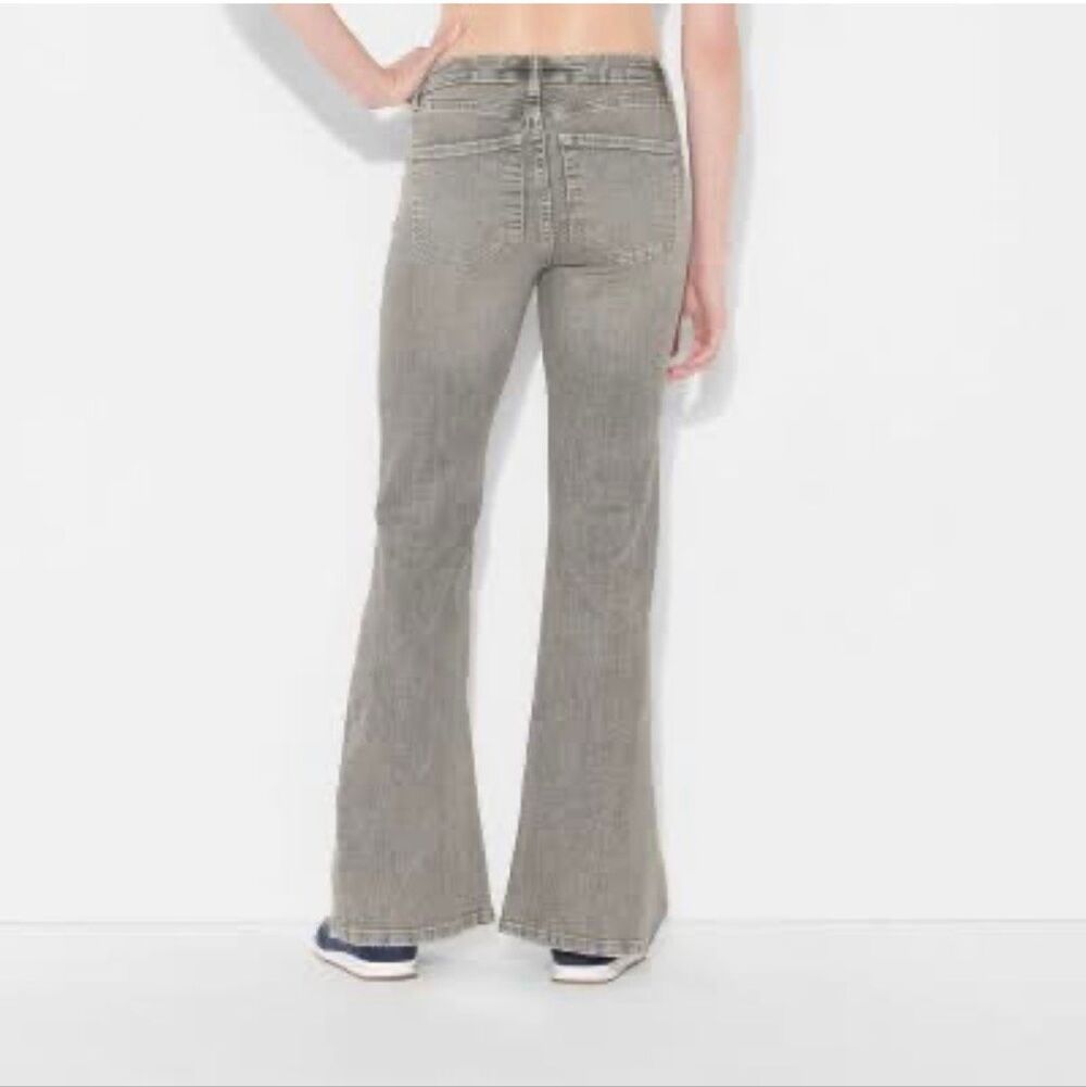 Wild Fable Gray Mid Rise Flare Jeans Size 6 New